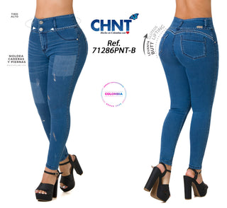 Jean Levanta cola tobillero CHNT 71286PNT-B - Azul Medio