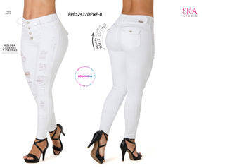 Jillian Jeans Levantacola 52437DPNP-B - Blanco