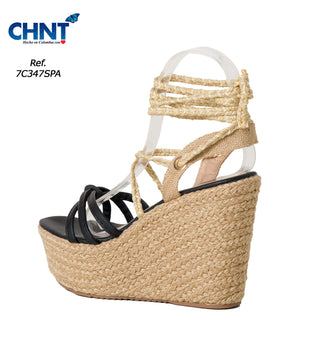 Plaformas De Yute 7C347SPA - Negro