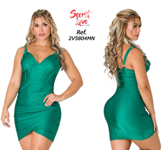 Minivestido estilo corset 2V5804MN - Verde