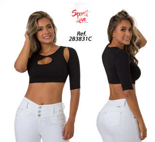 Blusa Manga 3 qtr 2B3831C - Negro