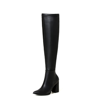 Botas Largas Con Tacón Ancho 4C1737BOTA - Negro