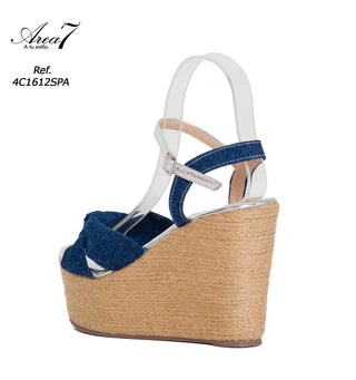 Sandalia Plataforma Moño 4C1612SPA - Azul