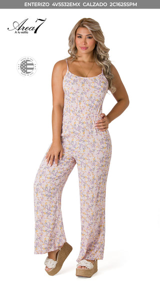 Enterizo Maxi Cuello Recto 4V5532EMX - Estampado