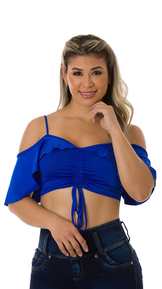  Blusa Manga Corta 5B3814C - Azul Royal
