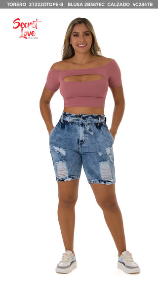 Blusa Manga Corta 2B3876C - Rosa