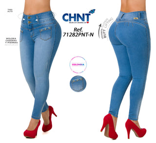 Jean Levanta cola tobillero CHNT 71282PNT-N - Azul Medio
