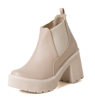 Botas con tacÃ³n ancho 5C1734BTM - Beige