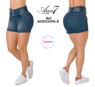 Pamela Shorts Levantacola Pretina Ancha 40505SHPA-B - Azul Medio