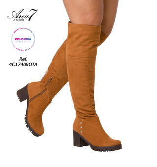 Botas largas con tacon bajo 4C1740BOTA - Miel