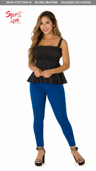 Blusa Sin Mangas Holgada 2B4756B - Negro