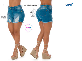 Paris Shorts Levantacola Pretina Delgada 71166DSHPD-B - Azul Medio