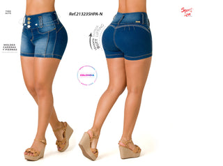 June Short Levantacola Sin Bolsillos 21323SHPA-N - Azul Oscuro