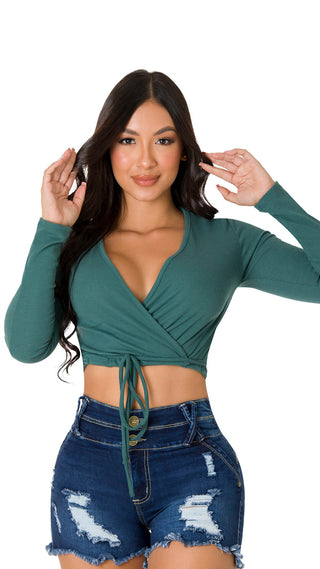 Blusa Manga Larga 7B4108C - Verde