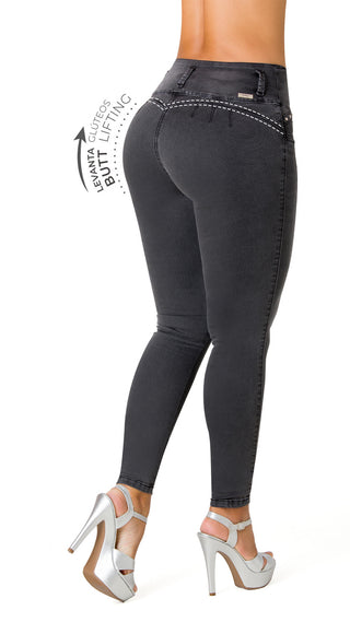 Jean levanta cola tobillero secret love 21369PAT-N - Gris