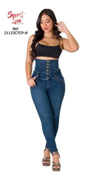 Griffin Jeans Levantacola Bota Skinny 21123CTCP-N - Azul Oscuro