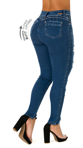 Hiram Jeans Levantacola Bota Tobillero 71181DPDT-B - Azul Medio