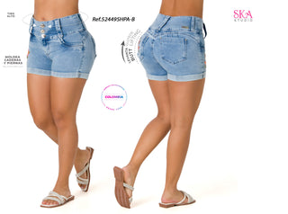 Josefina Shorts Levantacola 52449SHPA-B - Azul Medio