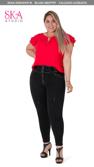 Blusa Manga Corta 5B2771P - Rojo