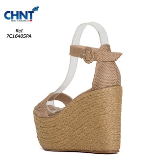 Sandalia plataforma alta en yute 7C1640SPA - Beige