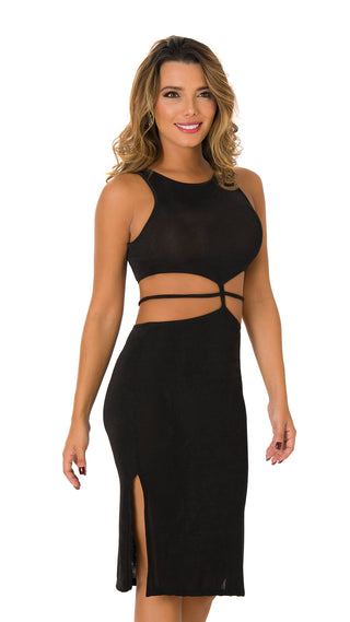 Vestido sin Manga 5V4253MN - Negro