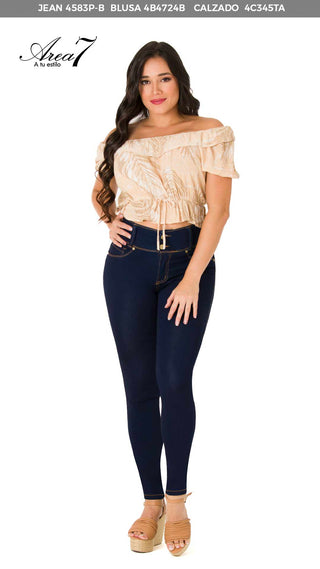 Blusa hombros  Descubiertos Manga Corta 4B4724B - Estampado