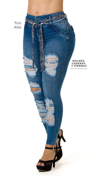 Hally Jeans Levantacola Bota Skinny 52315DPNP-B - Azul Claro