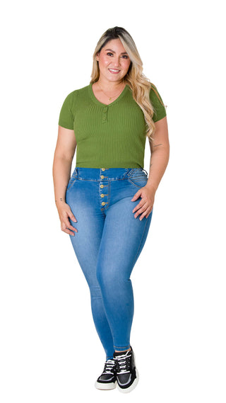 Blusa Casual 4B6063B - Verde
