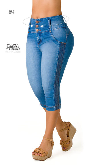 Jovanni Capri Levantacola Con Costuras Laterales  71225CAPA-N - Azul Medio
