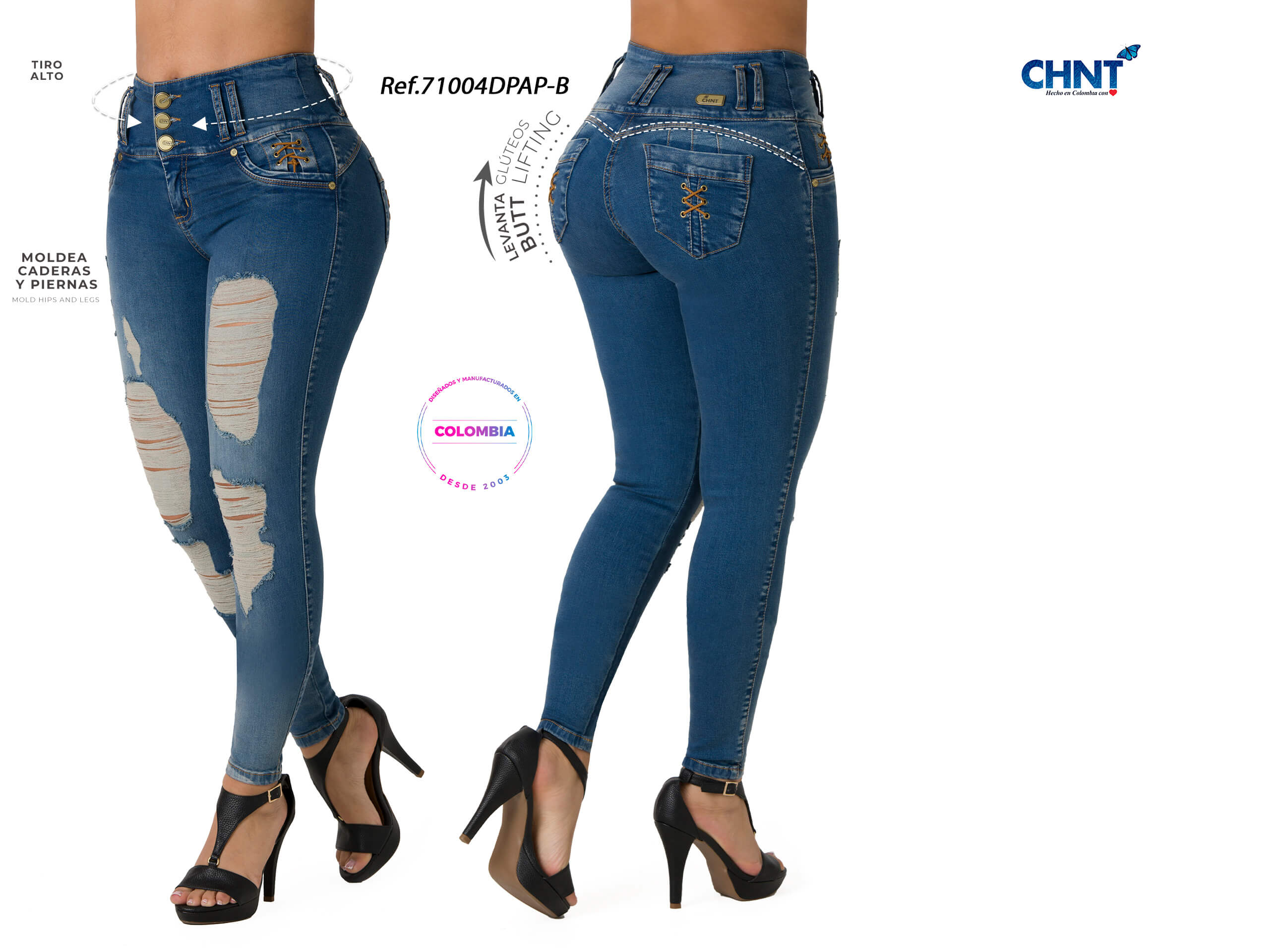Gabi Butt Lifting Skinny Jeans 71004DPAP-B – Ska Studio Usa