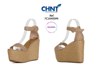 Sandalia plataforma alta en yute 7C1640SPA - Beige