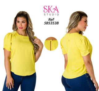  Blusa Con Detalle Entrelazado 5B5353B - Verde