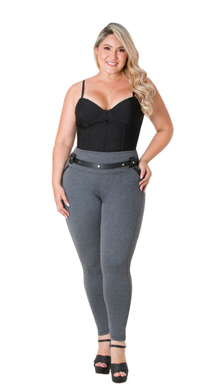 Leggings levanta cola ska 5L807BPCP-N - Gris