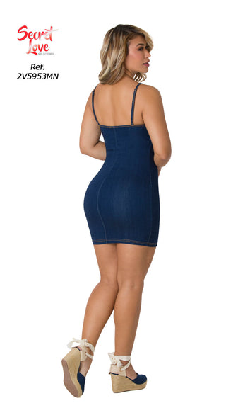 Vestido mini denim 2V5953MN - Azul