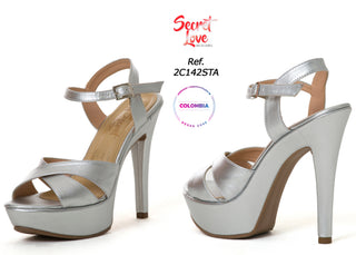 Calzado Modelo Tacon 2C142STA - Plata