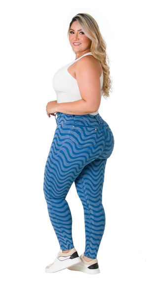 Jean Levanta Cola Skinny Secret Love 21380PDP-B - Azul Oscuro