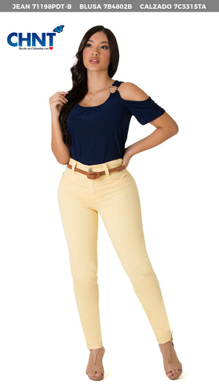 Blusa Con Hombros Descubiertos 7B4802B - Azul Oscuro