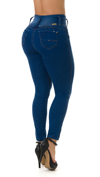 Graham Jeans Levantacola Bota Tobillero 40434PAT-B - Azul Medio