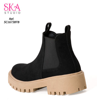 Botines Suela Chunky 5C1673BTB - Negro