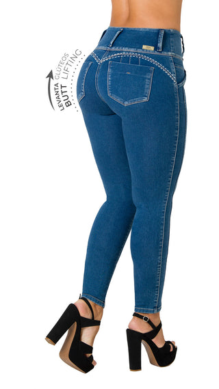 Jean Levanta cola skinny Ska 52525PAP-B - Azul Oscuro