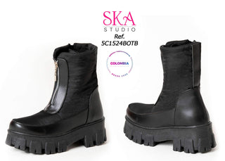 Botas Bajas Con Cierre Delantero 5C1524BOTB - Negro