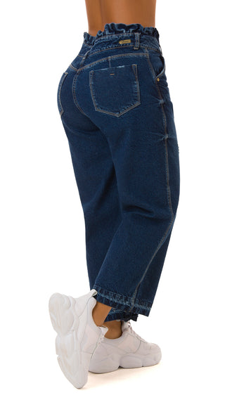 Maleah Capris Levantacola Pretina Delgada 71134CAPD-B - Azul Oscuro