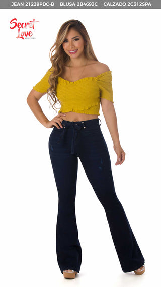 Blusa Manga Corta 2B4693C - Mostaza