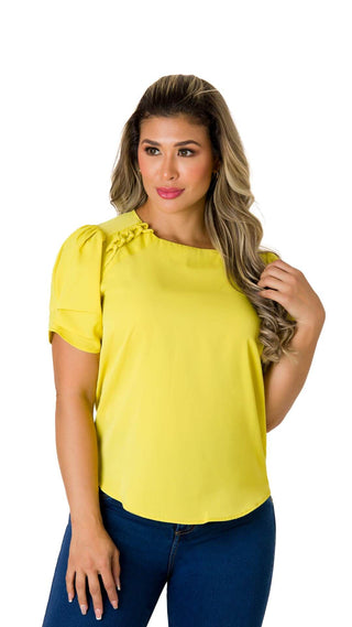  Blusa Con Detalle Entrelazado 5B5353B - Verde