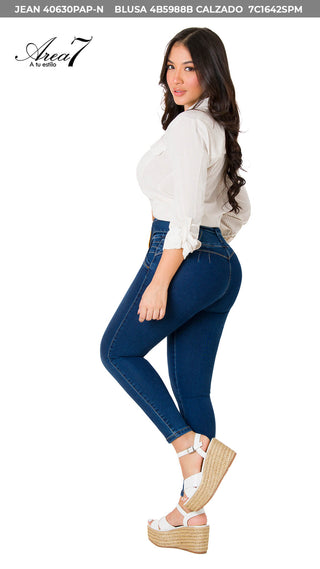 Jean Levanta cola skinny Area7 40630PAP-N - Azul Oscuro