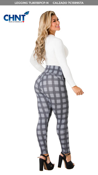 Leggings levanta cola 7L801BPCP-N - Estampado