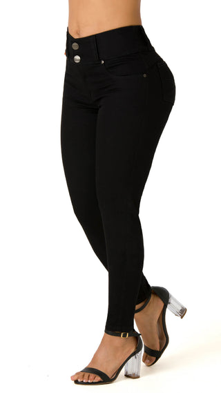 Conn Jeans Skinny Levanta Cola Tiro Alto 20755P-B - Negro