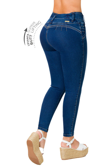 Jean Levanta cola skinny Area7 40630PAP-N - Azul Oscuro