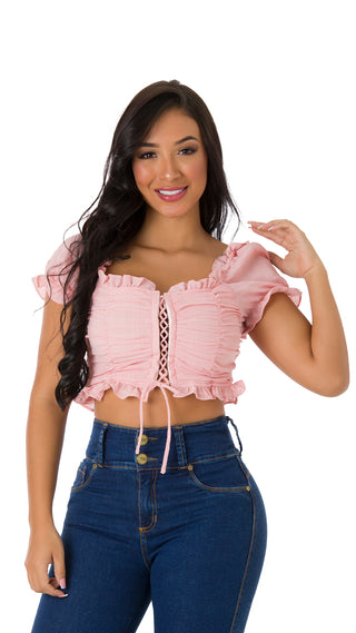 Blusa Manga Corta 7B4503C - Rosa