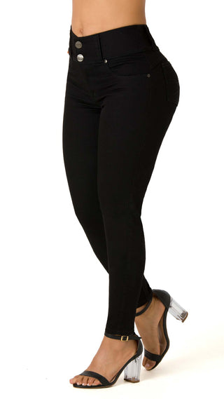 Conn Jeans Skinny Levanta Cola Tiro Alto 20755P-B - Negro
